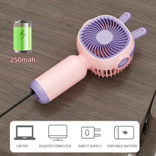 Load image into Gallery viewer, Handheld Mini Fan Portable Desktop USB Charging Fan One Putton Switch Summer Cooling Fan for Home Outdoor