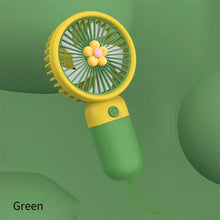 Load image into Gallery viewer, Portable Handheld Fan Office Desktop USB Rechargeable Quiet Small Electric Fan Student Dormitory Air Cooling Fan