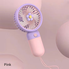 Load image into Gallery viewer, Portable Handheld Fan Office Desktop USB Rechargeable Quiet Small Electric Fan Student Dormitory Air Cooling Fan