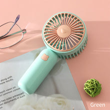 Load image into Gallery viewer, 400mah Mini Portable USB Rechargeable Fan Handheld Electric Fans Silent Pocket Cooling Fan Office Desktop Student Dormitory
