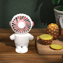 Load image into Gallery viewer, Portable USB Chargeable Mini Fan Handheld Fans with Base Summer Outdoor 3 Speed Adjustable Air Cooling Fan with Phone Holder