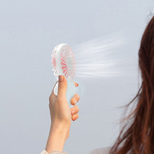 Load image into Gallery viewer, Portable USB Chargeable Mini Fan Handheld Fans with Base Summer Outdoor 3 Speed Adjustable Air Cooling Fan with Phone Holder