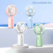 Load image into Gallery viewer, Handheld Mini Fan Portable Desktop USB Charging Fan Summer Air Cooling Fan Silent Pocket Cooling Fan for Office Student Dormitory