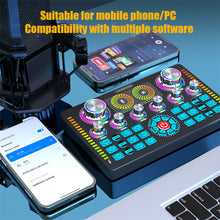 Load image into Gallery viewer, Sound Card Q7 Live Mixer Noise Reduction Mixers for Computer Smartphone Tablet