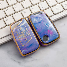 Load image into Gallery viewer, TPU Car Key Box Cover Protection 5 Keys Jade Pattern For Volkswagen VW Golf 7 MK7 Tiguan Mk2 for Skoda Octavia A7 Kodiaq 2017-2023