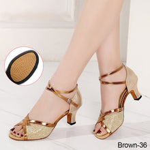 Load image into Gallery viewer, 5.5CM Women Latin Dance Shoes Tango Ballroom Salsa Dance Dancing Shoes For Ladies Girl Heeled Party Oxford Bottom Shoes