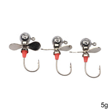 Load image into Gallery viewer, Spinpoler Fishing Jig Heads With Propeller Round Ball Fishhook Crappie Walleye Jigs Heads Hooks