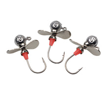 Load image into Gallery viewer, Spinpoler Fishing Jig Heads With Propeller Round Ball Fishhook Crappie Walleye Jigs Heads Hooks