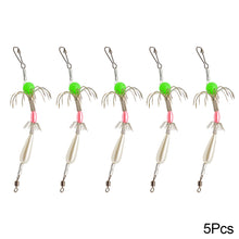 Load image into Gallery viewer, 1/5/10Pcs Squid Hook Squid Jigs Sea Fishing Octopus Hook Luminous Squid Umbrella Hook Fishing Lure Calamary Bait Catcher