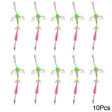 Load image into Gallery viewer, 1/5/10Pcs Squid Hook Squid Jigs Sea Fishing Octopus Hook Luminous Squid Umbrella Hook Fishing Lure Calamary Bait Catcher