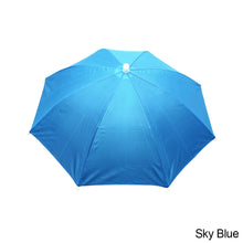 Load image into Gallery viewer, 55cm Portable Rain Umbrella Hat Foldable Outdoor Fishing Anti-Sun Waterproof Umbrella Camping Head Cap Beach Head Hats