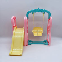 Load image into Gallery viewer, Macaron Color Swing &Slippery Slide Set for Kid Doll Kids Pretand Play Toys Girls Gifts Accessories