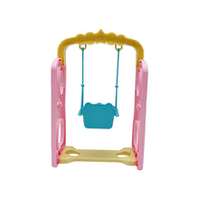 Load image into Gallery viewer, Macaron Color Swing &Slippery Slide Set for Kid Doll Kids Pretand Play Toys Girls Gifts Accessories