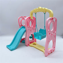 Load image into Gallery viewer, Macaron Color Swing &Slippery Slide Set for Kid Doll Kids Pretand Play Toys Girls Gifts Accessories