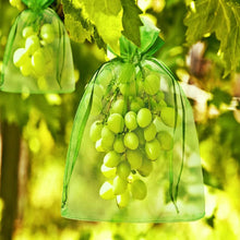Load image into Gallery viewer, 20PCS Grape Fruit Protection Bags Garden Drawstring Netting Mesh Bags Anti-Bird For Plant Fruit Trees Organza Bags