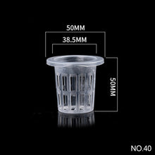 Load image into Gallery viewer, 50Pcs Hydroponic colonization Mesh Pot Net Cup Basket Hydroponic Aeroponic Planting Grow Clone Nursery Plant Soilless