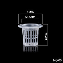 Load image into Gallery viewer, 50Pcs Hydroponic colonization Mesh Pot Net Cup Basket Hydroponic Aeroponic Planting Grow Clone Nursery Plant Soilless