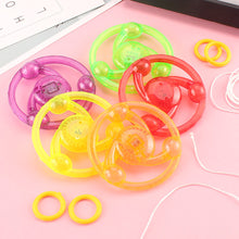 Load image into Gallery viewer, Novel Child Toy Luminous Pull Wire Flywheel Toy Flash Pull Wire Led Flywheel Whistle Yo-Yo Toy Multicolor Light Color Flying Saucer Model