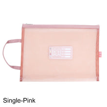 Load image into Gallery viewer, Transparent PVC Mesh Subject Bag for Students Subject Classification Document Bag A4 Test Paper Storage Bag Textbook