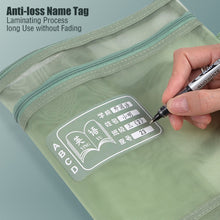 Load image into Gallery viewer, Transparent PVC Mesh Subject Bag for Students Subject Classification Document Bag A4 Test Paper Storage Bag Textbook