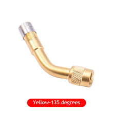 Load image into Gallery viewer, 45/90/135 Degree Angle Brass Motorcycle Bent Valve Adaptor Tyre Tube Valve Extension Adapter for Car Truck Motorcycle Cycling Accessories