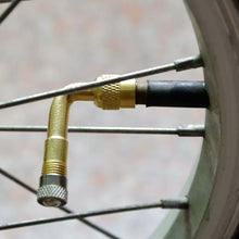 Load image into Gallery viewer, 45/90/135 Degree Angle Brass Motorcycle Bent Valve Adaptor Tyre Tube Valve Extension Adapter for Car Truck Motorcycle Cycling Accessories