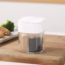 Load image into Gallery viewer, Compartment For Outdoor Cooking BBQ Salt And Pepper Shaker 4 In 1 Camping Seasoning Jar With Lids Transparent Spice Dispenser