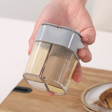 Load image into Gallery viewer, Compartment For Outdoor Cooking BBQ Salt And Pepper Shaker 4 In 1 Camping Seasoning Jar With Lids Transparent Spice Dispenser
