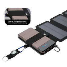Load image into Gallery viewer, Portable Folding Outdoor Solar Panel Charger 5V 2.1A USB Output Devices Camp Hiking Backpack Travel Power Supply For Smartphones