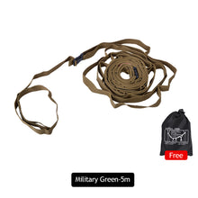 Load image into Gallery viewer, 1.8/5m Outdoor Hanging Rope Portable Lanyard Canopy Hanger Camping Campsite Storage Strap Camping Travel Clothesline Hiking Tent Accessories