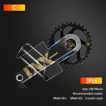 Load image into Gallery viewer, Universal 3pcs Mountain Bike Crank Protective Film Cover Carbon Fiber Anti-collision MTB Crank Clear Sticker Protection Bicycle Accessories