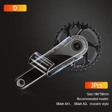 Load image into Gallery viewer, Universal 3pcs Mountain Bike Crank Protective Film Cover Carbon Fiber Anti-collision MTB Crank Clear Sticker Protection Bicycle Accessories