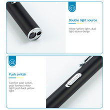 Load image into Gallery viewer, LED Flashlight Work Light Dual Light Source Medical First Aid Pen Light Flashlight Torch Lamp Pupil Gauge Measurements Doctor Nurse Diagnosis