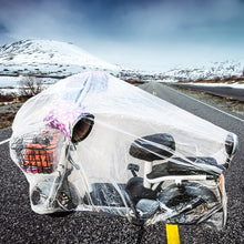 Load image into Gallery viewer, Universal Motorcycle Transparent Cover Waterproof Dustproof Outdoor Bike Scooter Protector Rain Cover