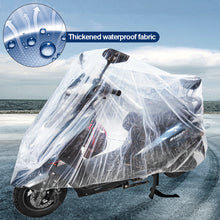 Load image into Gallery viewer, Universal Motorcycle Transparent Cover Waterproof Dustproof Outdoor Bike Scooter Protector Rain Cover