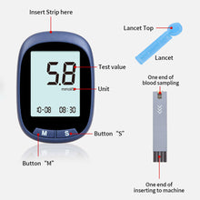 Load image into Gallery viewer, Blood Glucose Meter Household Medical Precise Blood Glucose Meter Blood Glucose Test Paper Blood Sampling Needle Health Monitoring