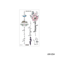 Load image into Gallery viewer, Flower Arm Tattoo Sticker Waterproof Plain Color Disposable Artistic Flower Summer Women Men Fashion Tattoo Sticker