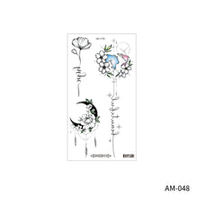 Load image into Gallery viewer, Flower Arm Tattoo Sticker Waterproof Plain Color Disposable Artistic Flower Summer Women Men Fashion Tattoo Sticker