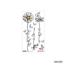 Load image into Gallery viewer, Flower Arm Tattoo Sticker Waterproof Plain Color Disposable Artistic Flower Summer Women Men Fashion Tattoo Sticker
