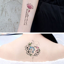 Load image into Gallery viewer, Flower Arm Tattoo Sticker Waterproof Plain Color Disposable Artistic Flower Summer Women Men Fashion Tattoo Sticker