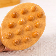 Load image into Gallery viewer, 14 Beads Wooden Handheld Gua Sha Massage Brush Natural Wood Waist Leg Body Meridian Scraping SPA Therapy Refined Skin Relaxation Tool