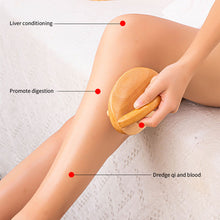 Load image into Gallery viewer, 14 Beads Wooden Handheld Gua Sha Massage Brush Natural Wood Waist Leg Body Meridian Scraping SPA Therapy Refined Skin Relaxation Tool