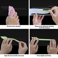 Load image into Gallery viewer, 4Pcs Car Luminous Door Handle Cover Protector Sticker Handle Kit Auto Styling Accessories For Tesla Model 3 Model Y 2022