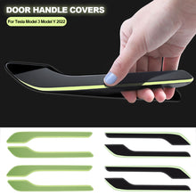 Load image into Gallery viewer, 4Pcs Car Luminous Door Handle Cover Protector Sticker Handle Kit Auto Styling Accessories For Tesla Model 3 Model Y 2022