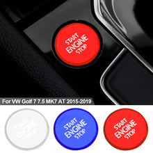 Load image into Gallery viewer, 1/3Pcs Car Handbrake Auto Hold P Switch Button Sticker Cap Cover Start Trim Protection Accessories for VW Golf 7 7.5 MK7 AT 2015-2019