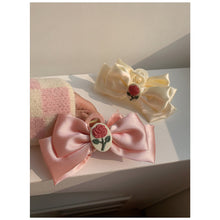 Load image into Gallery viewer, Temperamental Rose Bow Hairpin Fashion Bow Headwear Hair Clip Women Girls Hair Claw Clip Hair Accessories