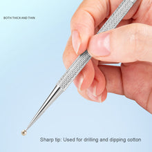 Load image into Gallery viewer, Stainless Steel Double-ended Cuticle Pusher Remove Dirt Cutin Cuticle Pusher Manicure Tool Nail Cleaner Care Tool