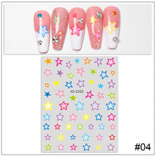 Load image into Gallery viewer, Cute Five Point Star Adhesive Nail Stickers Small Pattern Gradual Love Nail Enhancement Decorative Stickers