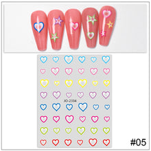 Load image into Gallery viewer, Cute Five Point Star Adhesive Nail Stickers Small Pattern Gradual Love Nail Enhancement Decorative Stickers