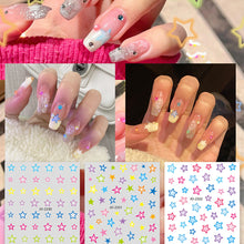 Load image into Gallery viewer, Cute Five Point Star Adhesive Nail Stickers Small Pattern Gradual Love Nail Enhancement Decorative Stickers